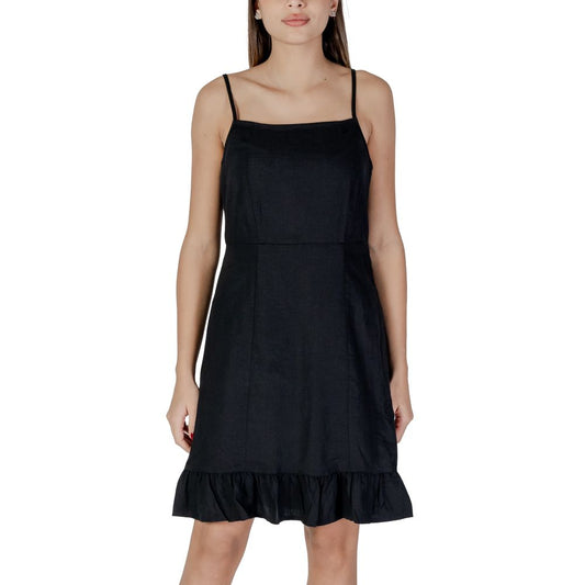 Abito midi in lino nero B.Young