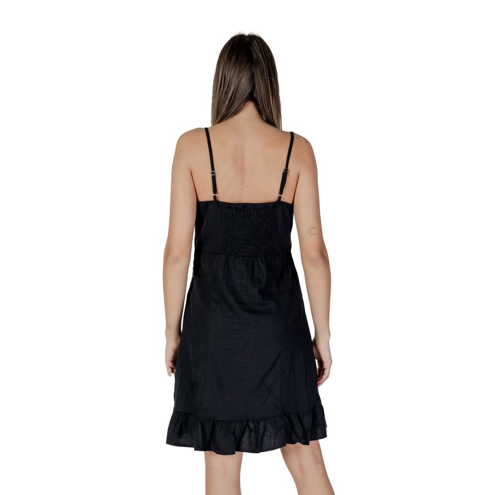 Abito midi in lino nero B.Young