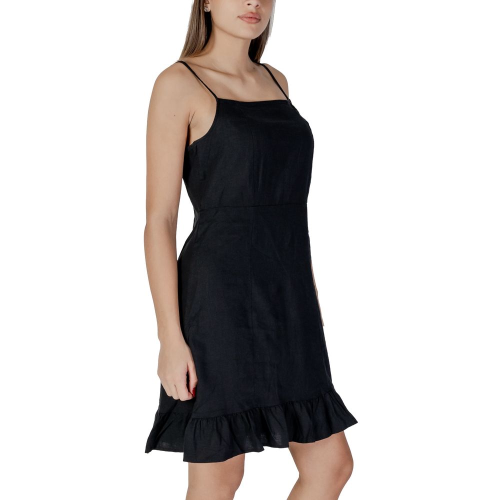 Abito midi in lino nero B.Young