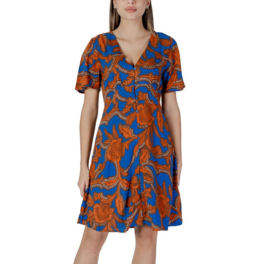 Abito midi in viscosa blu B.Young
