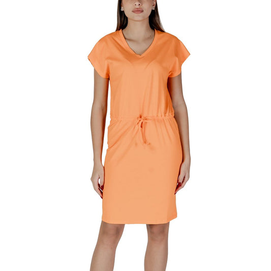 Abito midi in cotone arancione B.Young