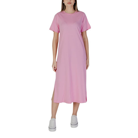 Abito midi in cotone multicolore B.Young