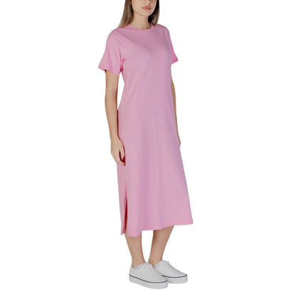 Abito midi in cotone multicolore B.Young