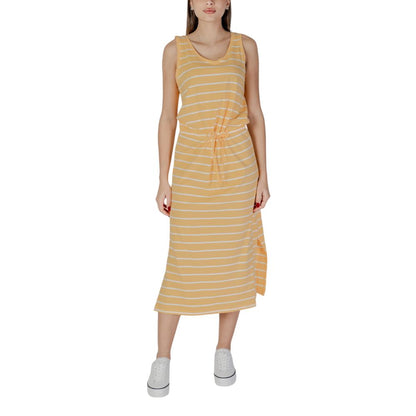 B.Young Abito lungo in cotone giallo