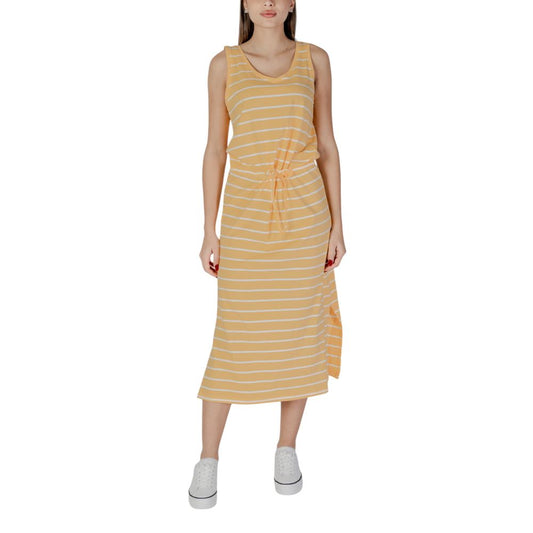 B.Young Abito lungo in cotone giallo