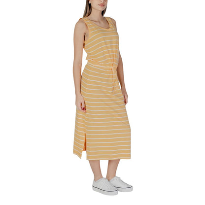 B.Young Abito lungo in cotone giallo