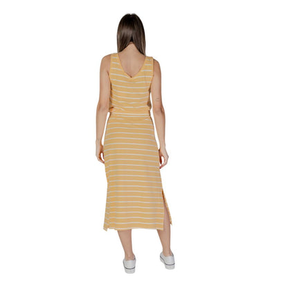 B.Young Abito lungo in cotone giallo