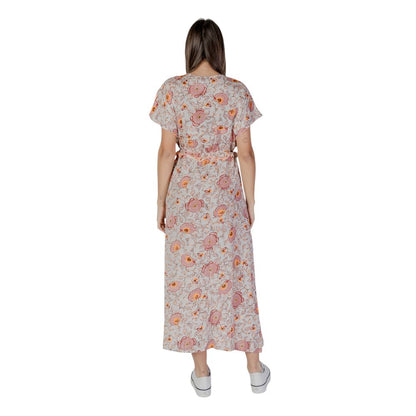 Abito lungo in cotone multicolore B.Young