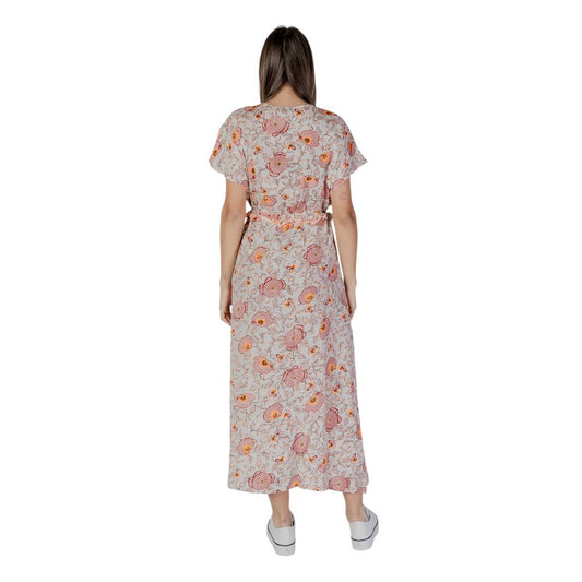 Abito lungo in cotone multicolore B.Young