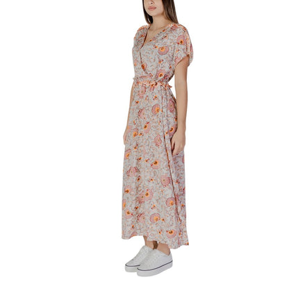 Abito lungo in cotone multicolore B.Young