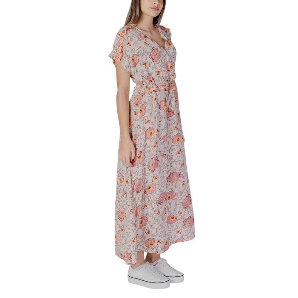 Abito lungo in cotone multicolore B.Young