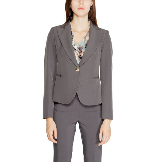 Blazer in poliestere grigio Rinascimento