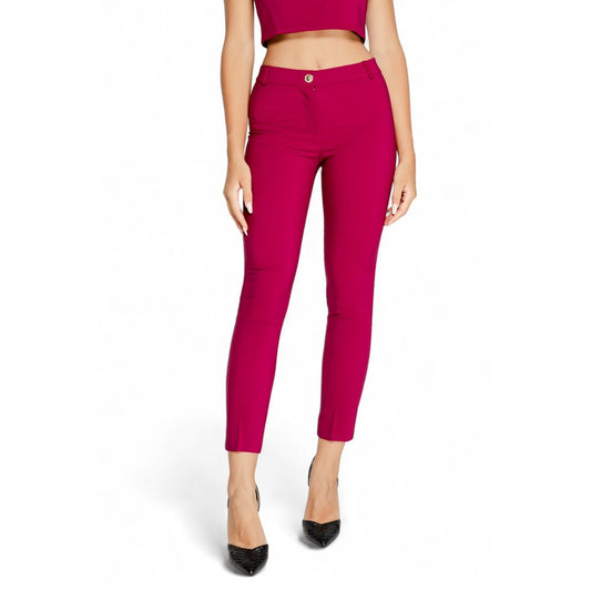 Pantaloni casual in poliestere bordeaux Rinascimento