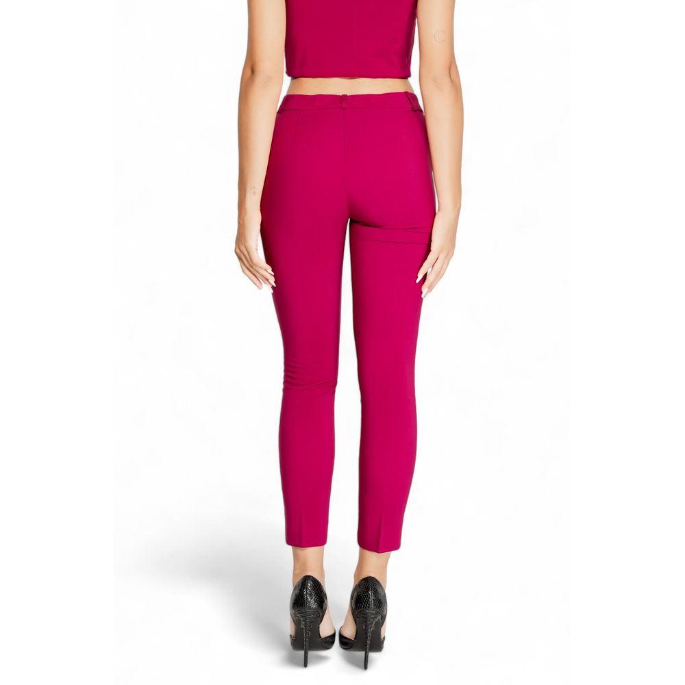 Pantaloni casual in poliestere bordeaux Rinascimento