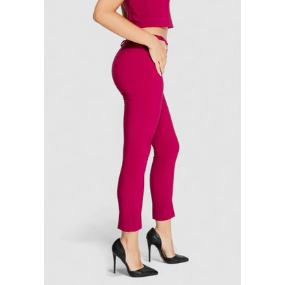 Pantaloni casual in poliestere bordeaux Rinascimento