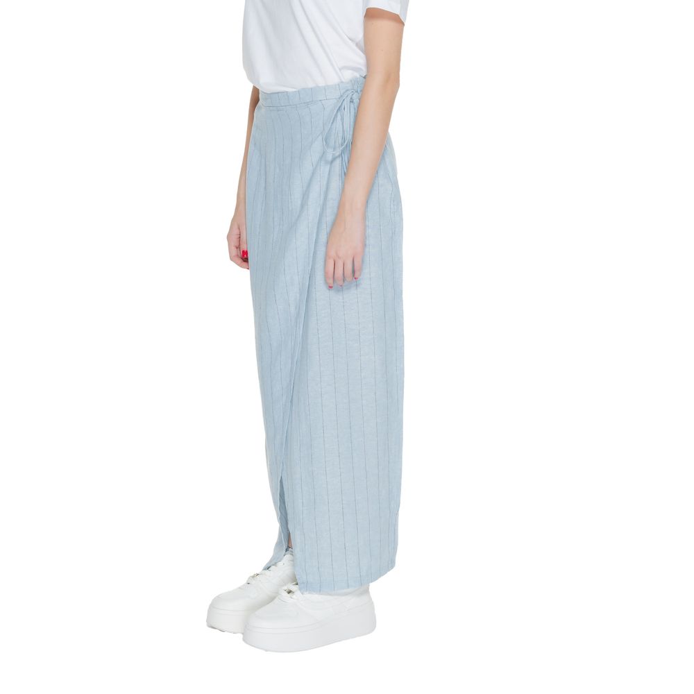Gonna lunga in lino azzurro chiaro Vero Moda