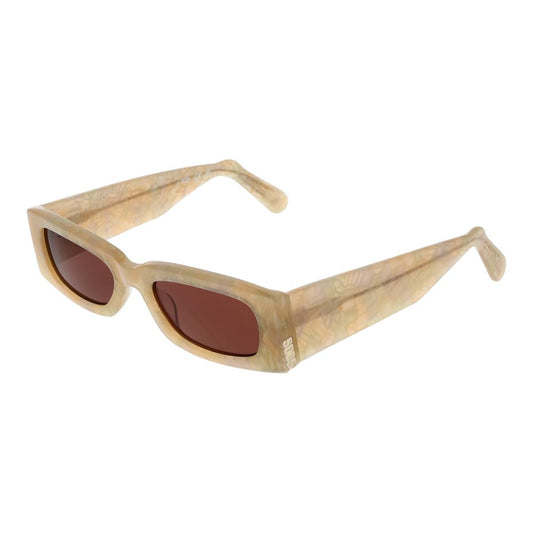 Occhiali da sole in plastica beige GCDS
