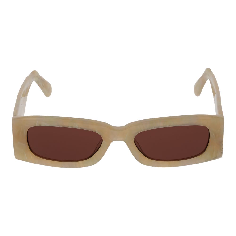 Occhiali da sole in plastica beige GCDS