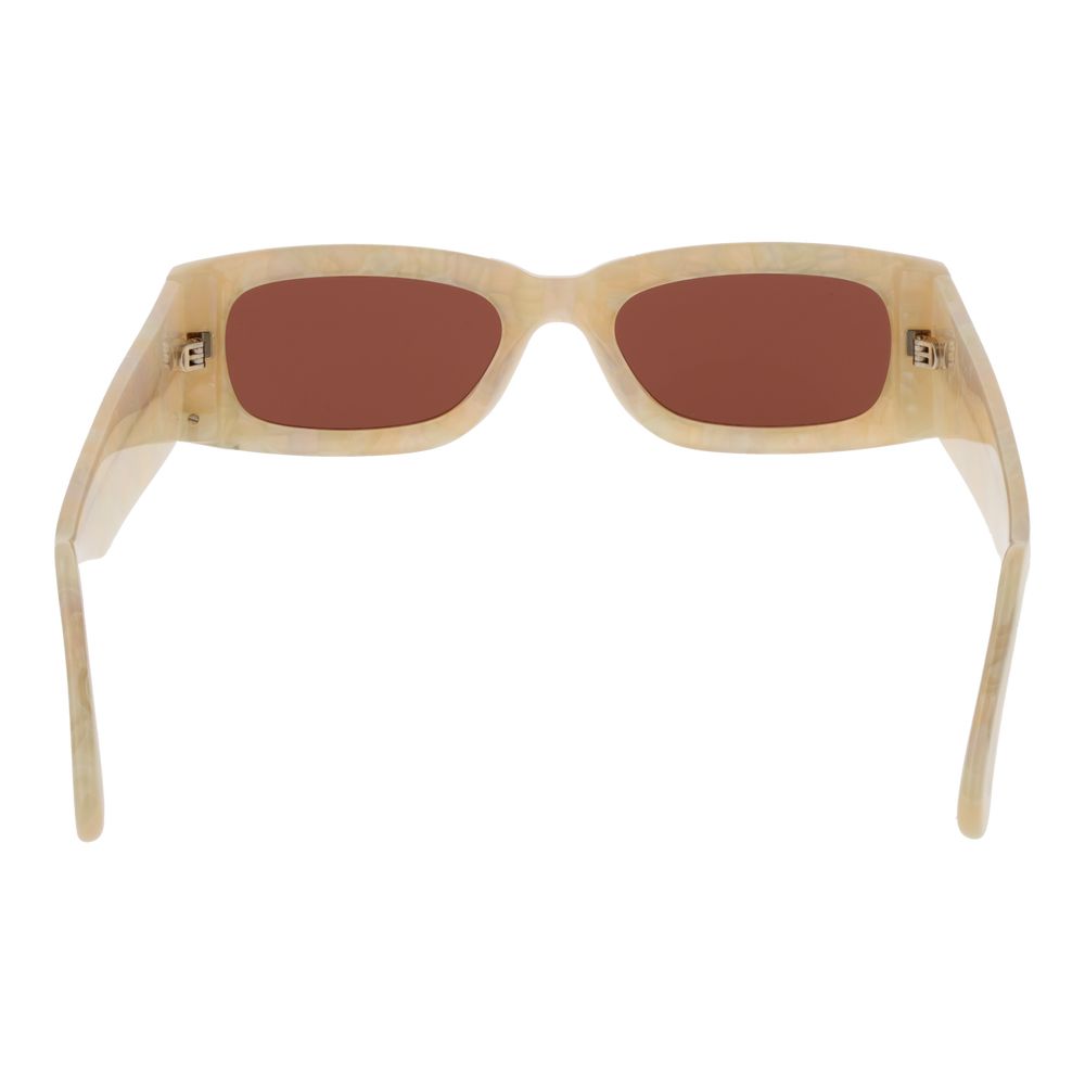 Occhiali da sole in plastica beige GCDS