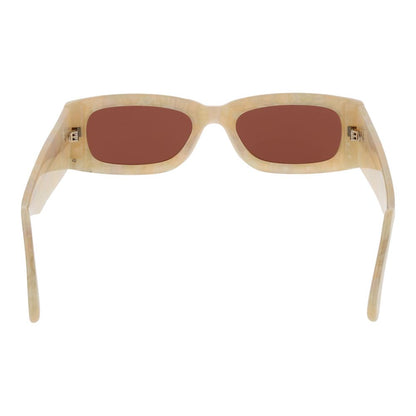 Occhiali da sole in plastica beige GCDS