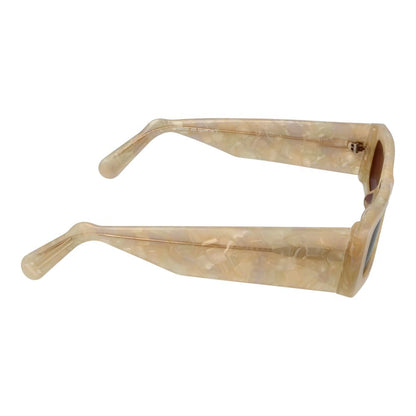 Occhiali da sole in plastica beige GCDS