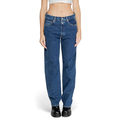 Jeans Mom in cotone blu Replay
