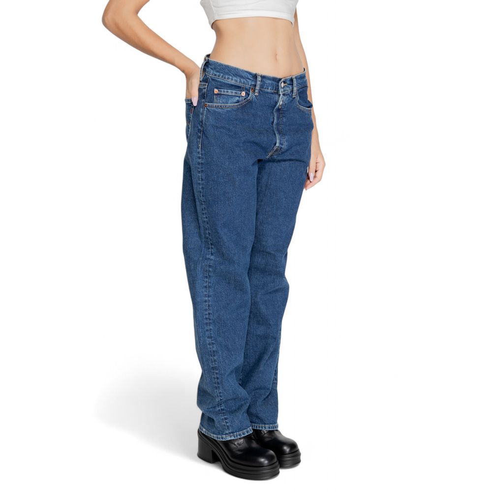 Jeans Mom in cotone blu Replay