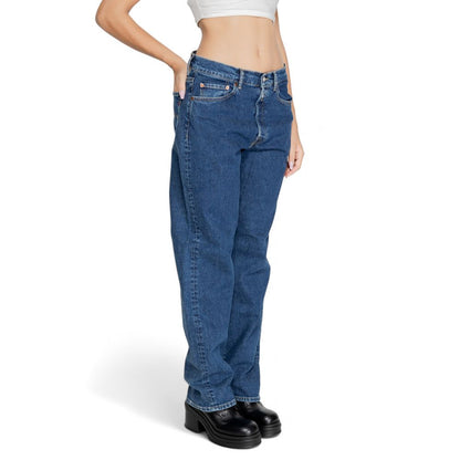 Jeans Mom in cotone blu Replay