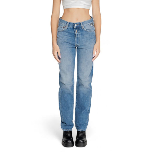 Jeans Mom in cotone blu Replay