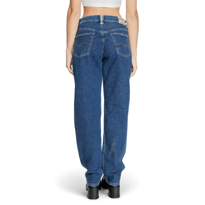 Jeans Mom in cotone blu Replay