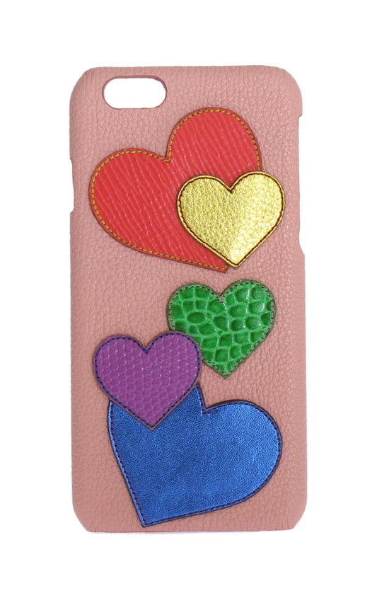 Custodia per telefono Dolce &amp; Gabbana a forma di cuore in pelle rosa