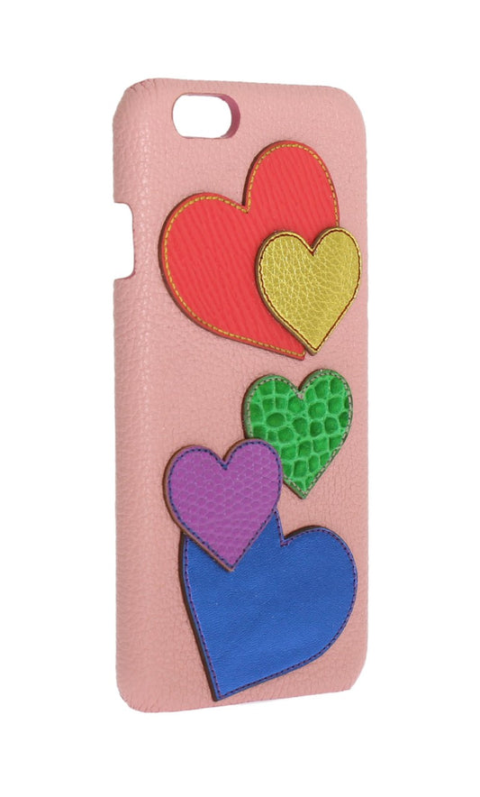 Custodia per telefono Dolce &amp; Gabbana a forma di cuore in pelle rosa