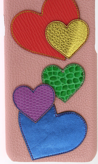 Custodia per telefono Dolce &amp; Gabbana a forma di cuore in pelle rosa