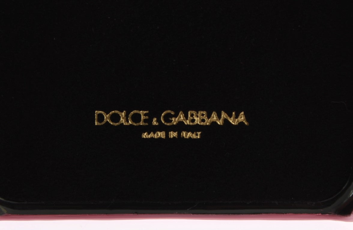 Custodia per telefono Dolce &amp; Gabbana a forma di cuore in pelle rosa