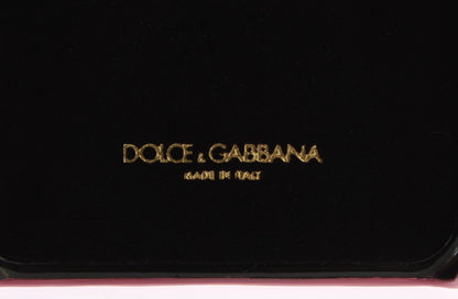 Custodia per telefono Dolce &amp; Gabbana a forma di cuore in pelle rosa