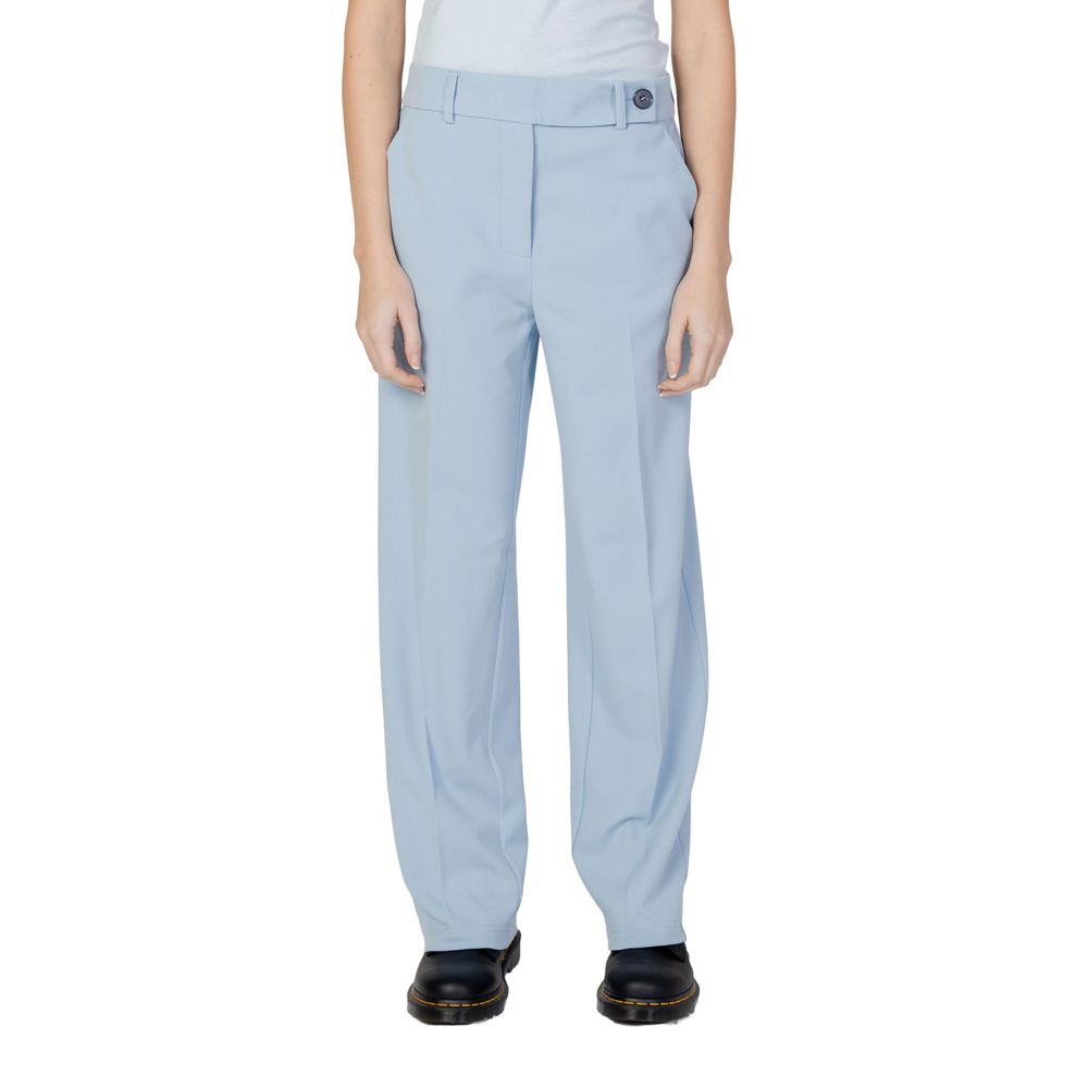 Solo pantaloni casual in poliestere blu