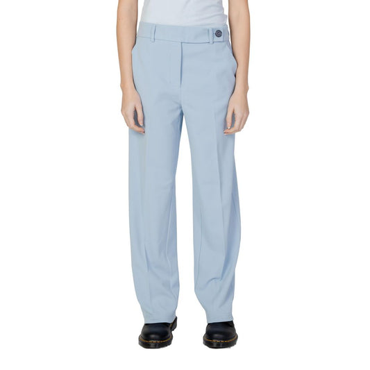 Solo pantaloni casual in poliestere blu