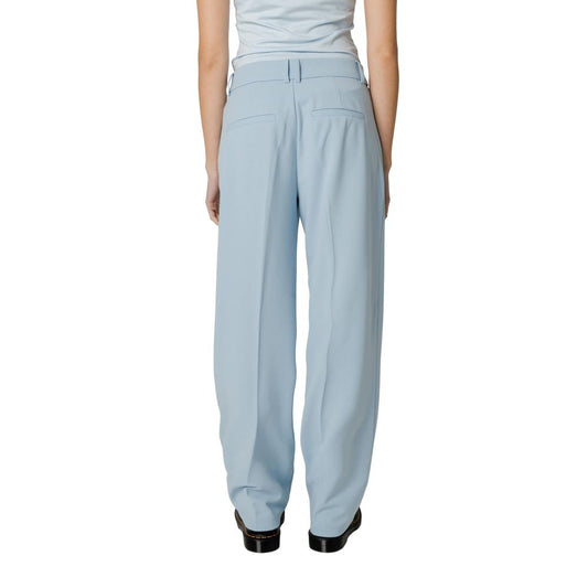 Solo pantaloni casual in poliestere blu