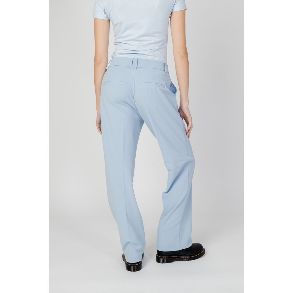Solo pantaloni casual in poliestere blu