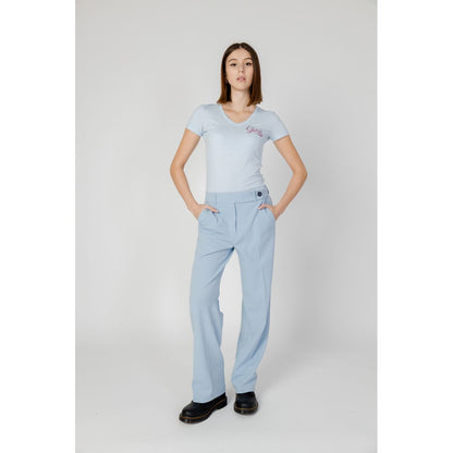 Solo pantaloni casual in poliestere blu