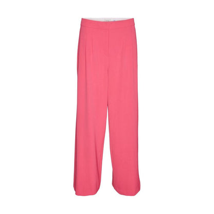 Pantaloni casual in poliestere rosa Vero Moda