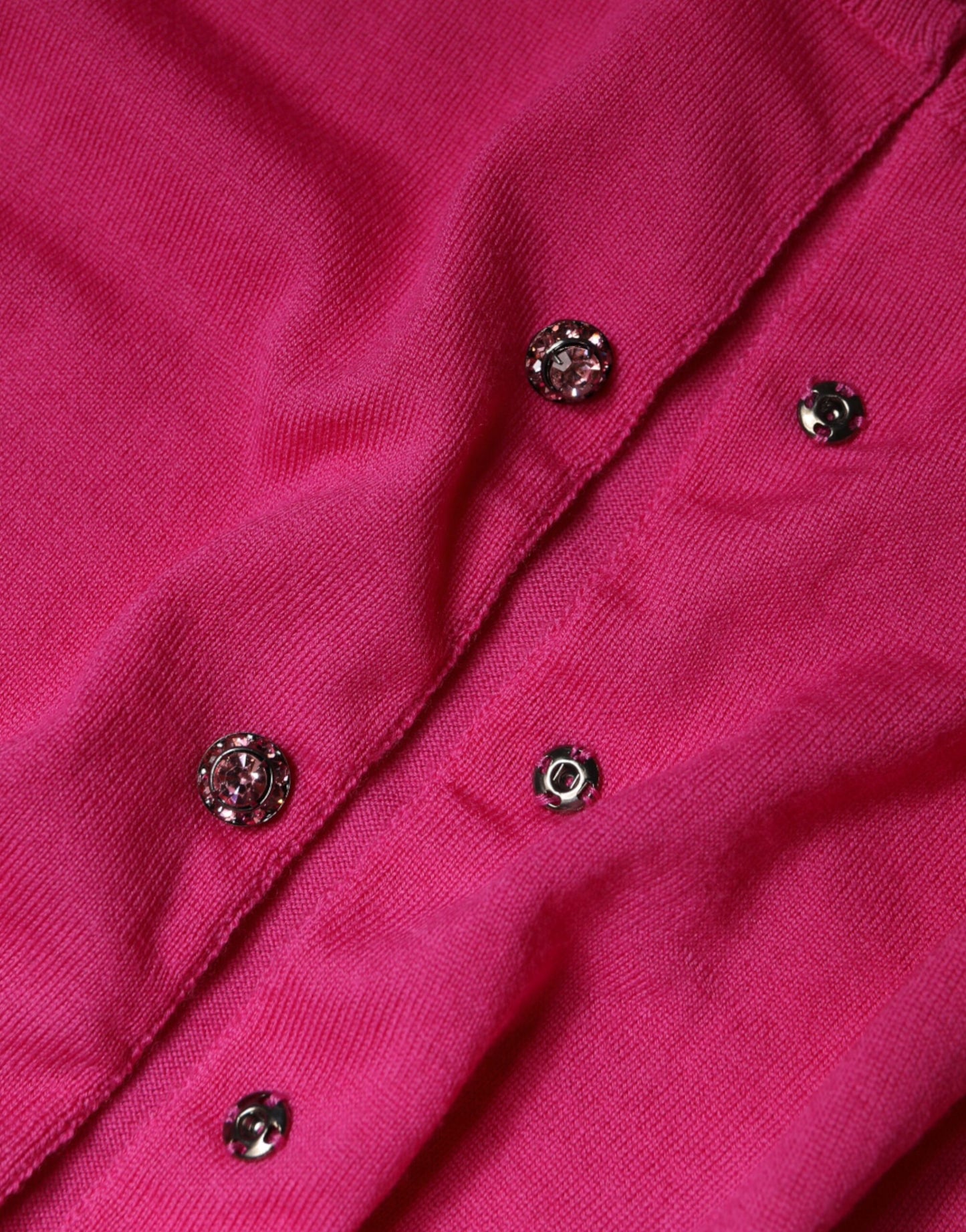 Dolce &amp; Gabbana Maglione Cardigan con Bottoni in Lana Rosa