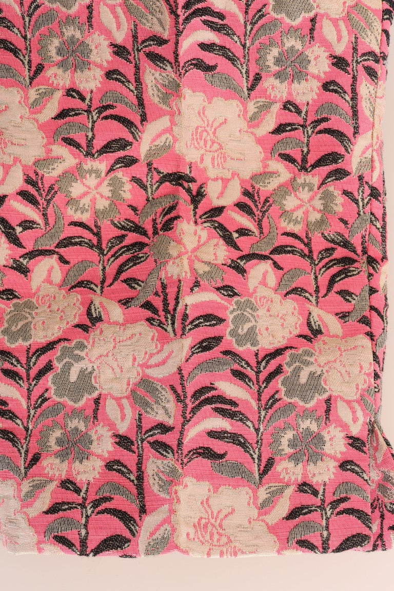 Pantaloni Capri in broccato floreale rosa Dolce &amp; Gabbana