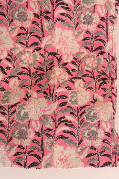 Pantaloni Capri in broccato floreale rosa Dolce &amp; Gabbana