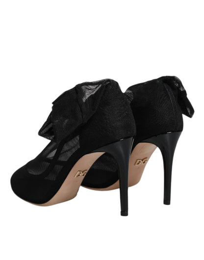 Dolce &amp; Gabbana - Stivali in nylon nero stile calzino
