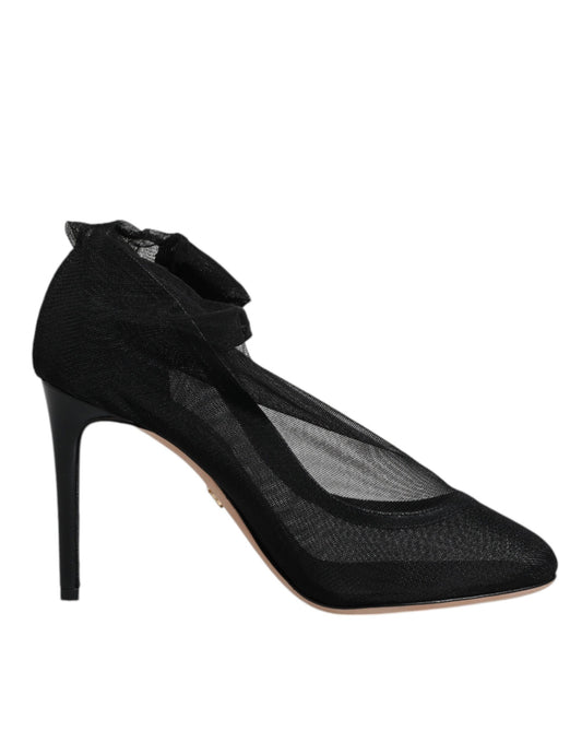 Dolce &amp; Gabbana - Stivali in nylon nero stile calzino