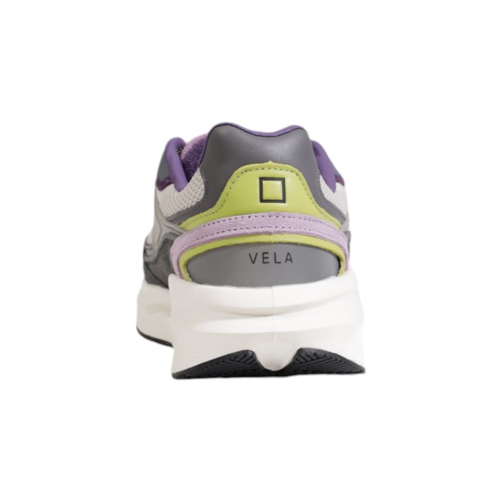 Sneakers DATE in tessuto grigio con suola spessa