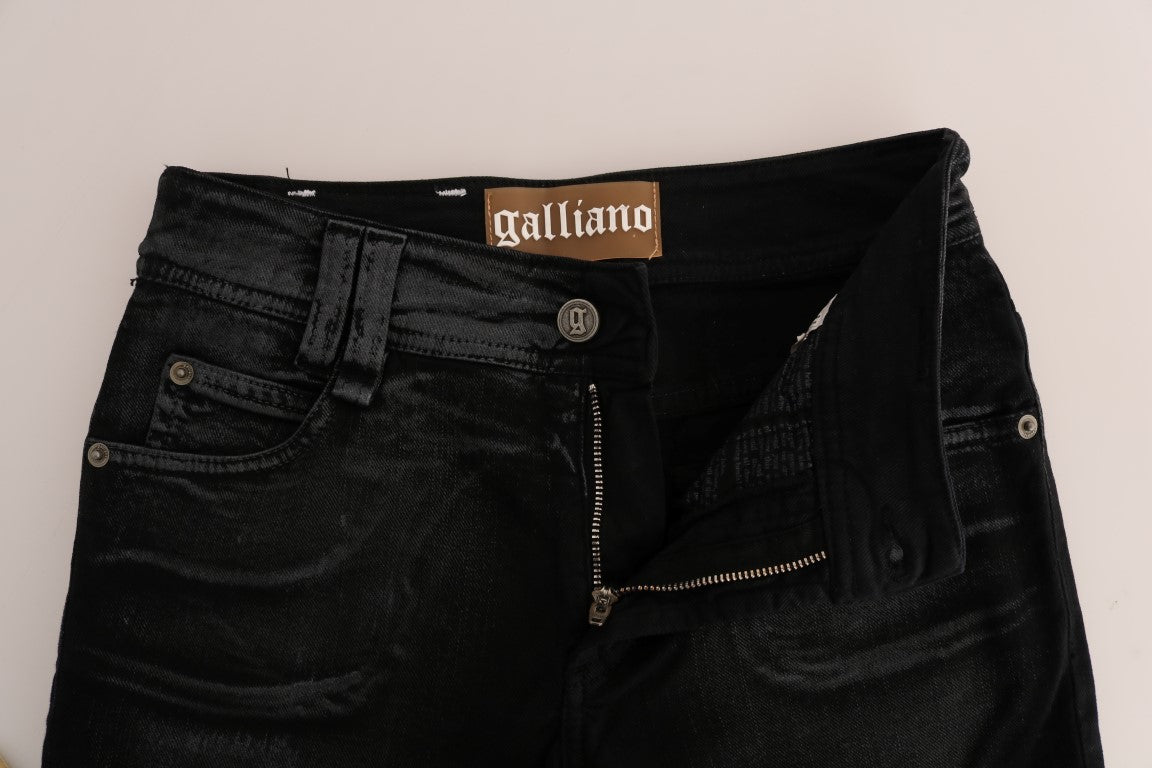 Jeans John Galliano in cotone elasticizzato lavaggio grigio vestibilità regolare