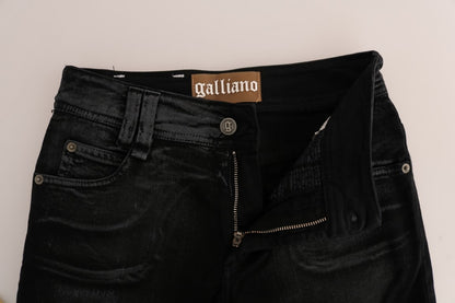 Jeans John Galliano in cotone elasticizzato lavaggio grigio vestibilità regolare