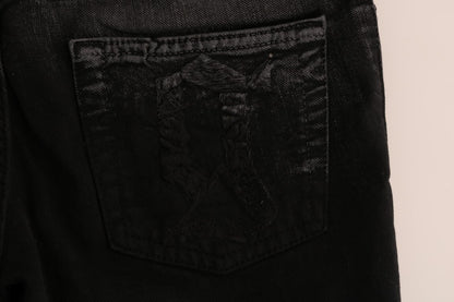 Jeans John Galliano in cotone elasticizzato lavaggio grigio vestibilità regolare